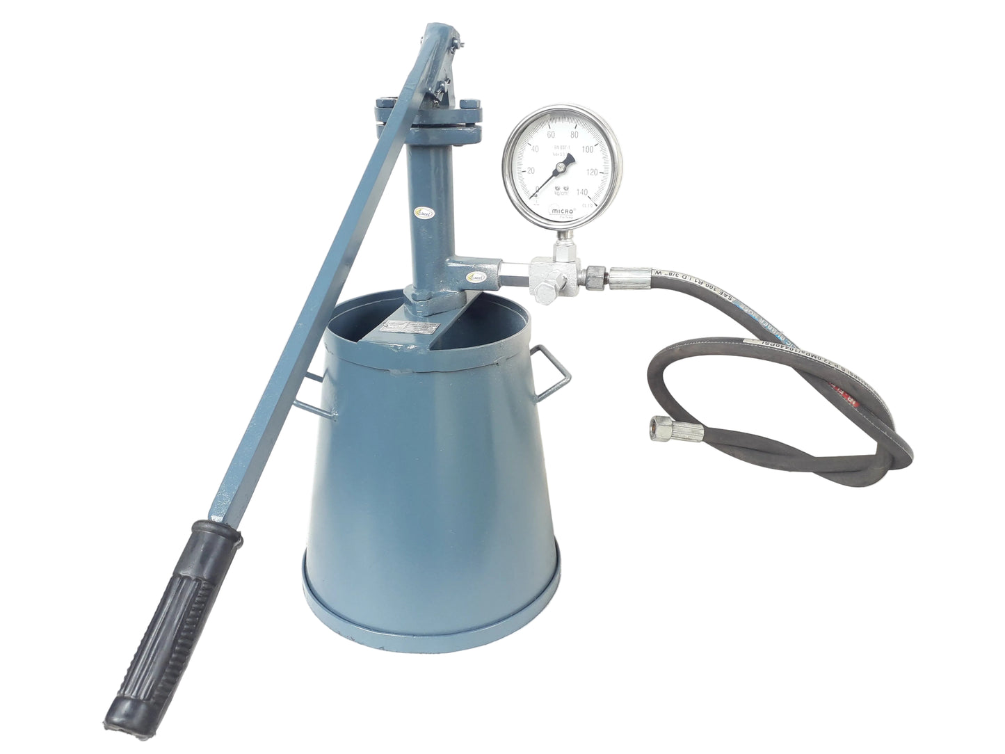 Manual Test Pumps: 6" Dial Pressure Gauge, 70 Bar to 140 Bar