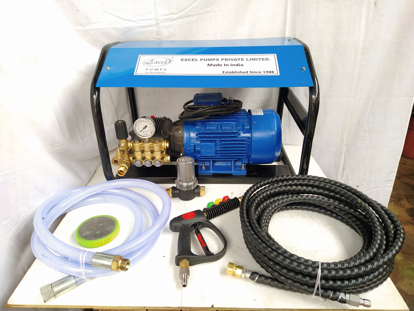 Washing Pump - Triplex with Spray Gun, Canopy and Trolley Wheels