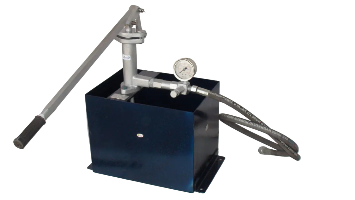 Manual Test Pumps: 20 LTR Suction Tank, 100 Bar to 200 Bar